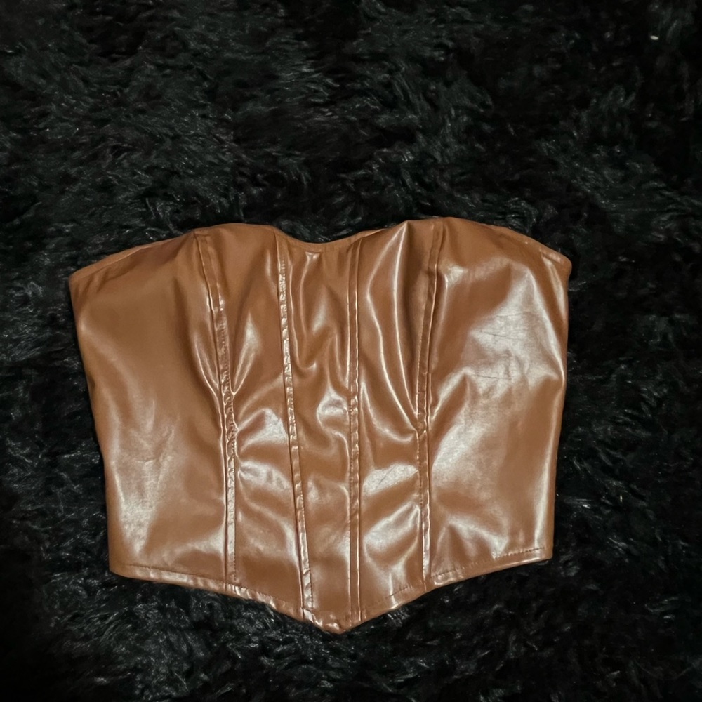 Shein leather top